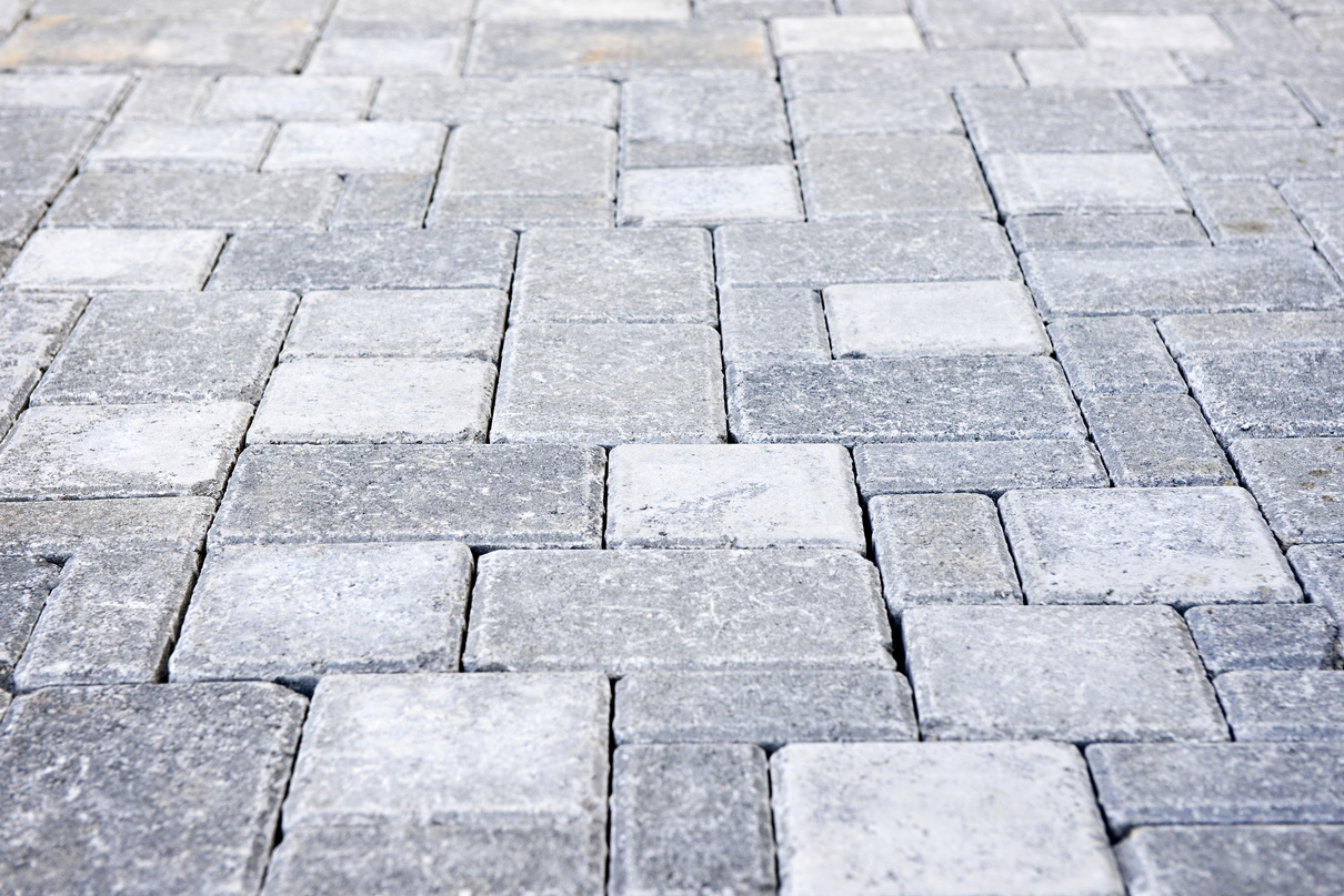 Grey paving