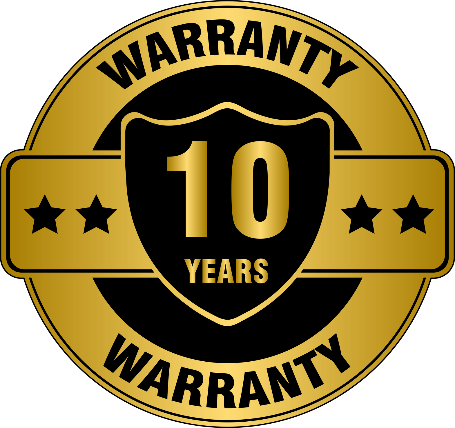 10 Years Warranty Golden Label