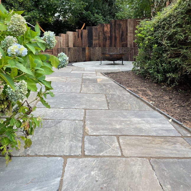 indian sandstone patio