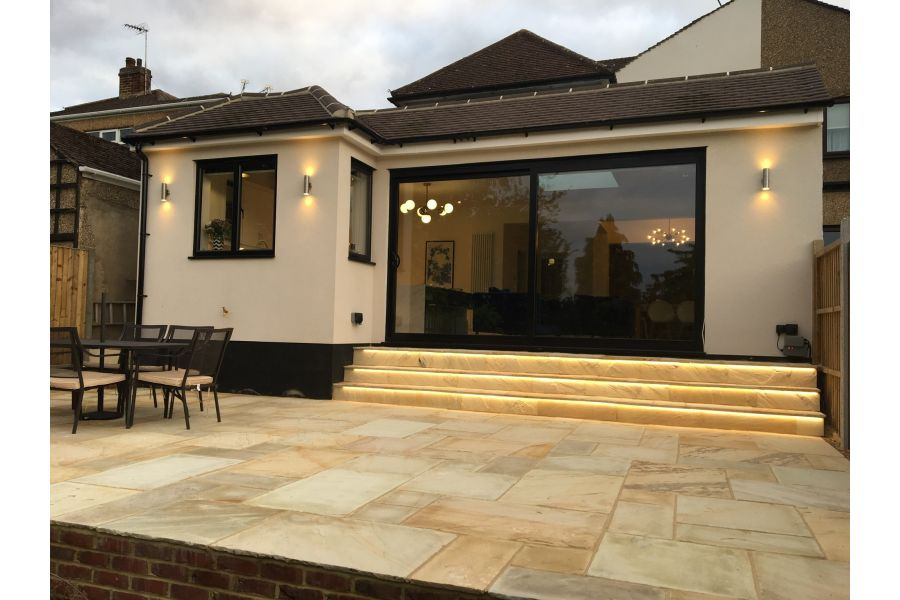 indian sandstone patio